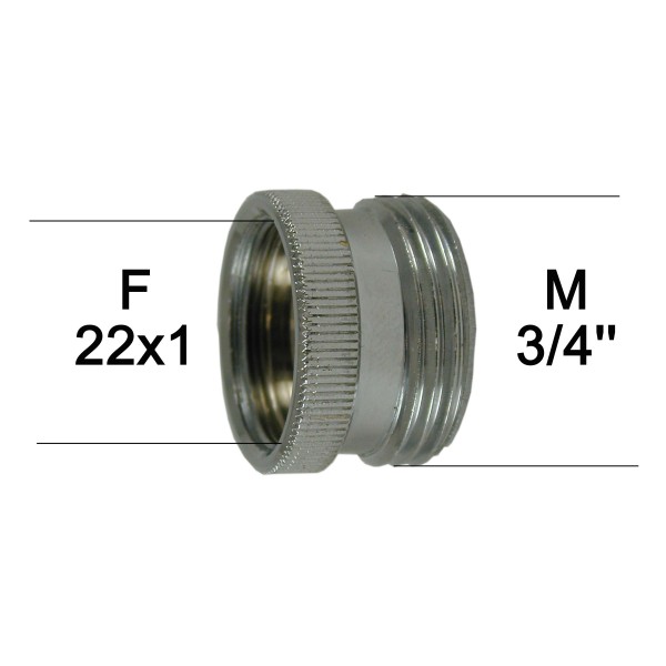 Adaptateur robinet F3/4'' (20x27) à M22