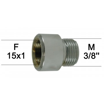 Adaptateur robinet F15 à M3/8'' (12x17)