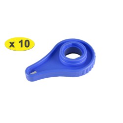 Lot de 10 Clefs de maintenance robinet M24 / F22 / M28 - Ergonomique - Bleu