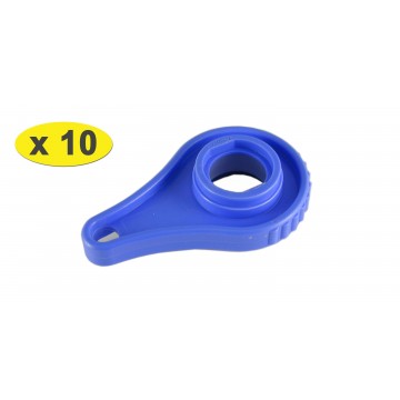 Lot de 10 Clefs de maintenance robinet M24 / F22 / M28 - Ergonomique - Bleu