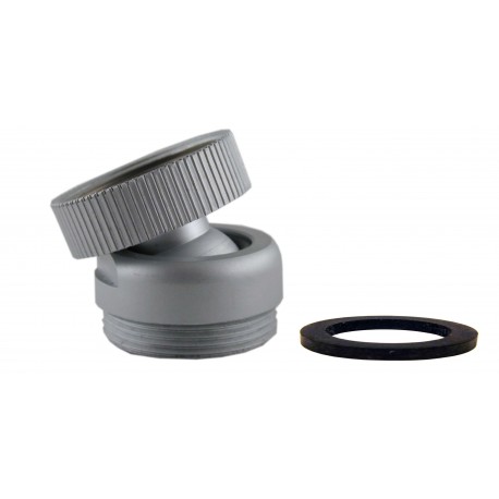 Rotule a&eacute;rateur F22x100 Satin orientable 360&deg; - M22 - Laiton