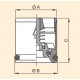 Dimensions Clapet Antiretour - intégrable Lisse - POM