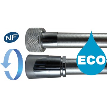 Flexible Eco satiné 1.75 m Antitorsion SATINEX - Ecrous Laiton - NF