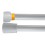 Flexible PVC Lisse - Blanc Colerette Jaune - Qualité Alimentaire - Ecrous ABS blancs - 1,20 m - S.I.S