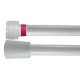 Flexible PVC Lisse 1.50 m - Blanc Collerette Rouge - Usage Unique - Qualité Alimentaire - Ecrous ABS blancs