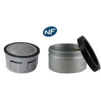 Mousseur aérateur NF bague Satin - Anticalcaire - M24x100