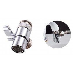 Inverseur Laiton manuel - Aérateur + Sortie 1/2'' Flexible - 6 litres/min. - Chrome