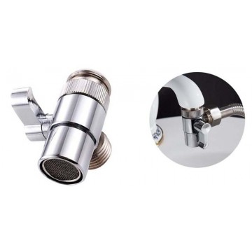 Inverseur Laiton manuel - Aérateur + Sortie 1/2'' Flexible - 6 litres/min. - Chrome
