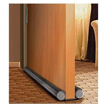 Isolant bas de porte double boudin (liaison tissu) - 95 cm Ø 3.5 cm