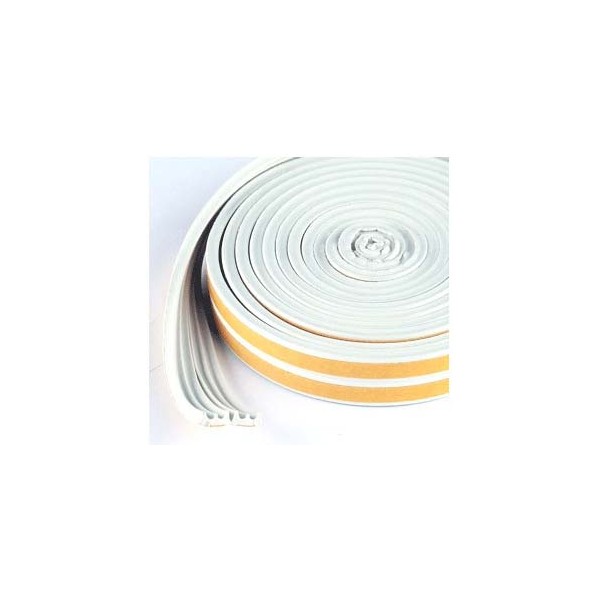 Lvguang Joint en D-Profile Adhésif pour Isolation Thermique de Portes et Fenetres Imperméable Blanc 9 6mm 
