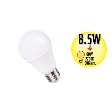 Ampoule à LED Globe - Culot E27 - 8.5W Equivalence 60W - 2700K - A+