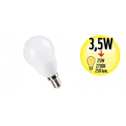 Ampoule à LED Globe - Culot E14 - 3,5W Equivalence 25W - 2700K - A+