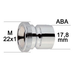 Adaptateur M22x100 à Raccord ABA 17.8mm + joint CT