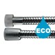 Flexible douche Eco métal 1,50 m - Double Agrafage STEELEX - Ecrous Laiton