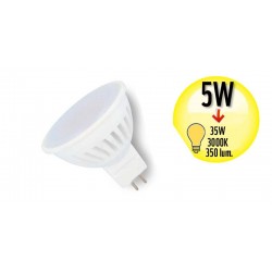 Ampoule à LED spot - Culot MR16 (12V) - 5W Equivalence 35W - 3000K - A+