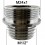 Adaptateur Robinet Haut - Laiton Chromé - M24x100 à M1/2 + joint NBR 24X1