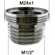 Adaptateur Robinet - Laiton Chromé - M24x100 à M1/2 - Ecoperl