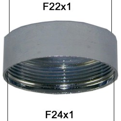 Adaptateur bague Robinet - Laiton Chromé - F22x100 à F24x100