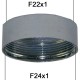 Adaptateur bague Robinet - Laiton Chromé - F24x100 à F22x100 - Ecoperl
