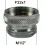 Adaptateur Robinet - Laiton Chromé - F22x100 à M1/2 + joint NBR 22x1