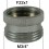 Adaptateur Robinet - Laiton Chromé Moleté - F22x100 à M3/4 + joint NBR 22x1