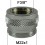 Adaptateur Robinet - Laiton Chromé - F3/8'' à M22x100 + joint NBR 12x17