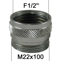 Adaptateur Robinet - Laiton Chromé - F1/2" à M22x100 - Ecoperl