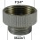 Adaptateur Robinet - Laiton Chromé - F3/4 à M22x100 + joint CT 20x27