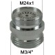 Adaptateur Robinet - Laiton Chromé - M24x100 à M3/4" + Brise-jet étoile - Ecoperl