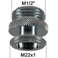 Adaptateur Robinet - Laiton Chromé - M22x100 à M1/2" à épaulement - Ecoperl