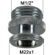 Adaptateur Robinet - Laiton Chromé - M22x100 à M1/2" à épaulement - Ecoperl