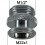 Adaptateur Robinet - Laiton Chromé - M1/2 à M22x100 - épaulement + joint NBR