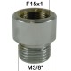 Adaptateur Robinet - Laiton Chromé - F15x100 à M3/8'' - Ecoperl