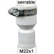 Adaptateur de serrage pour col sans filetage ABS souple - F22x100