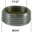 Adaptateur raccord Laiton - Plat libre - F15x21 (1/2'') à M20x27 (3/4'')