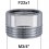 Adaptateur Robinet - Laiton Chromé Hexagonal - F22x100 à M3/4 + joint NBR 22x1