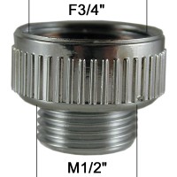 Adaptateur raccord ABS - F20x27 (3/4'') à M15x21 (1/2'') - Ecoperl