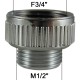 Adaptateur raccord ABS - F20x27 (3/4'') à M15x21 (1/2'') - Ecoperl