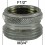 Adaptateur raccord Laiton - Moleté - F15x21 (1/2'') à M20x27 (3/4'')