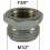 Adaptateur raccord Laiton - Hexagonal - F12x17 (3/8'') à M15x21 (1/2'')
