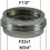 Adaptateur raccord Laiton - F15x21 (1/2'') à M20x27 (3/4'') + F22x100