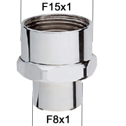 Adaptateur raccord Laiton - Hexagonal - F15x100 à F8x100