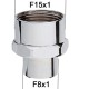 Adaptateur raccord Laiton - Moleté - F15x100 à F8x100