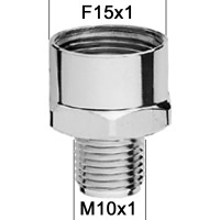 Adaptateur raccord Laiton - Hexagonal - F15x100 à M10x100