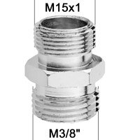 Adaptateur raccord Laiton - Hexagonal - M15x100 à M3/8'' 