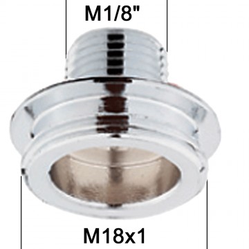 Adaptateur raccord Laiton - M1/8'' à M18x100