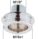 Adaptateur raccord Laiton - M1/8'' à M18x100