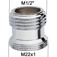 Adaptateur raccord Laiton - M1/2'' à M22x100