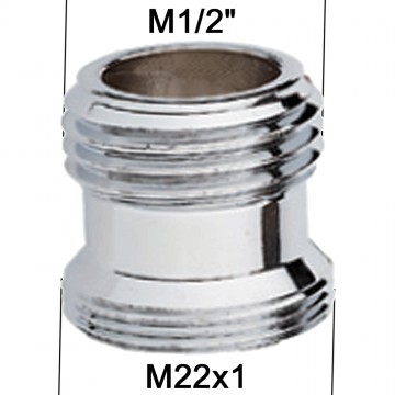 Adaptateur Laiton Haut - M1/2'' à M22x100