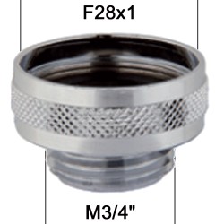 Adaptateur raccord Laiton - Moleté - F28x100 à M3/4''